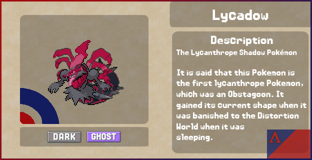 Fiche Pokédex de Lycanombre